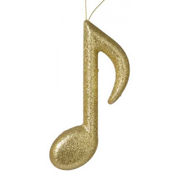 Χριστουγεννιάτικη Μουσική Νότα Χρυσή (14cm)